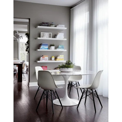 Designer Plastic/ Black Legs Retro Armless Eiffel Chair