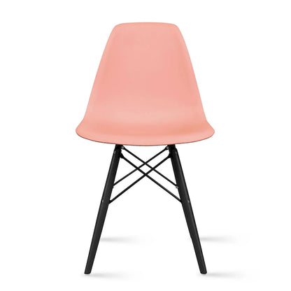 Designer Plastic/ Black Legs Retro Armless Eiffel Chair