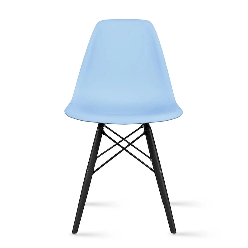 Designer Plastic/ Black Legs Retro Armless Eiffel Chair