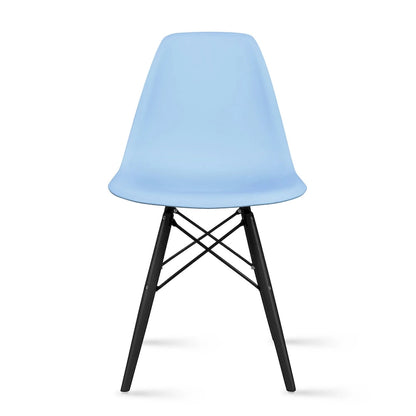 Designer Plastic/ Black Legs Retro Armless Eiffel Chair