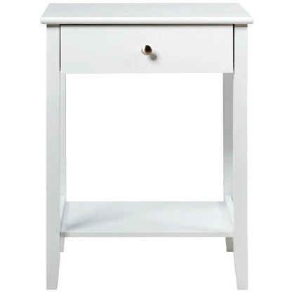 Wooden Nightstand End Table Storage Display
