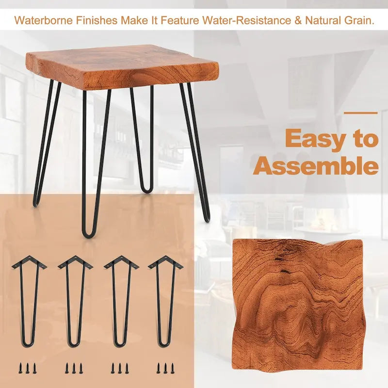 Reclaimed Recycled Teak Wood End Table