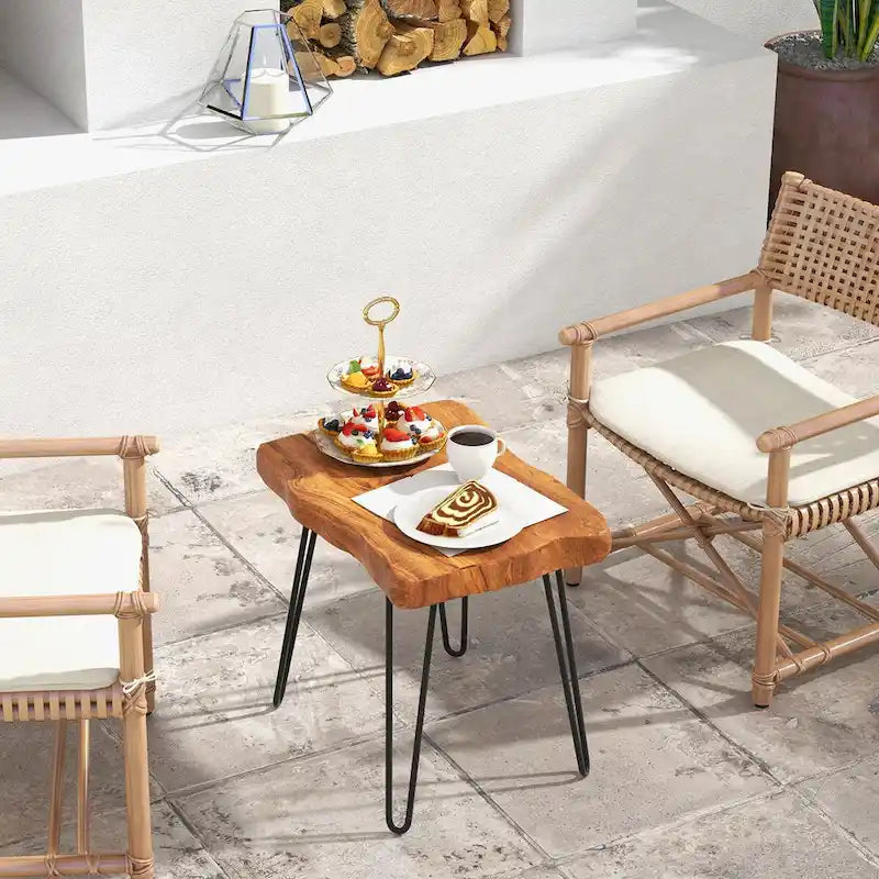 Reclaimed Recycled Teak Wood End Table