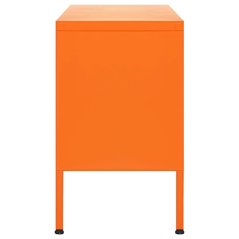vidaXL TV Stand TV Unit Sideboard Home TV Console Media Unit Cupboard Steel - 41.3 x 13.8 x 19.7