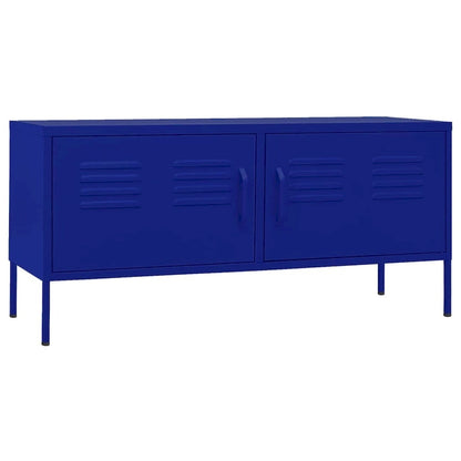 vidaXL TV Stand TV Unit Sideboard Home TV Console Media Unit Cupboard Steel - 41.3 x 13.8 x 19.7
