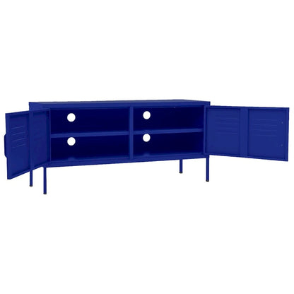 vidaXL TV Stand TV Unit Sideboard Home TV Console Media Unit Cupboard Steel - 41.3 x 13.8 x 19.7