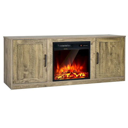 Costway 58 Fireplace TV Stand Entertainment Console W/ 18 Electric