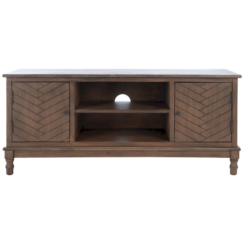 SAFAVIEH Echo 2-Door 2-Shelf Storage TV Media Stand - 47.3 W x 15.8 L x 20 H - 47Wx16Dx20H