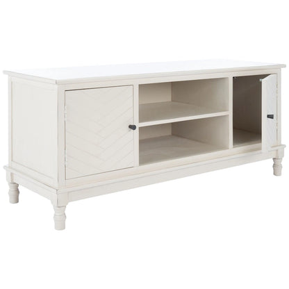 SAFAVIEH Echo 2-Door 2-Shelf Storage TV Media Stand - 47.3 W x 15.8 L x 20 H - 47Wx16Dx20H