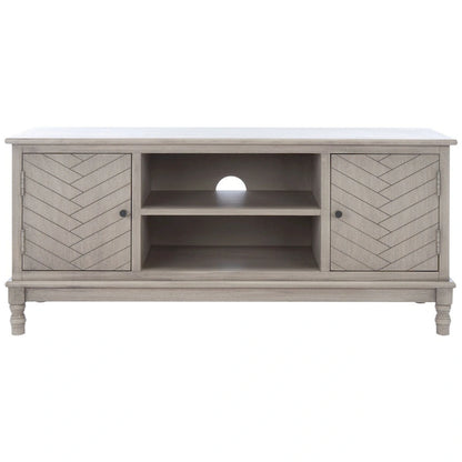 SAFAVIEH Echo 2-Door 2-Shelf Storage TV Media Stand - 47.3 W x 15.8 L x 20 H - 47Wx16Dx20H