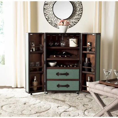 SAFAVIEH Krista Storage Beige Bar Cabinet - 23.6 x 17.7 x 42.1 - 24Wx18Dx42H