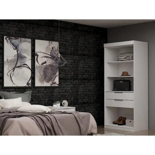 Mulberry Open 1 Sectional Modern Armoire Wardrobe Closet