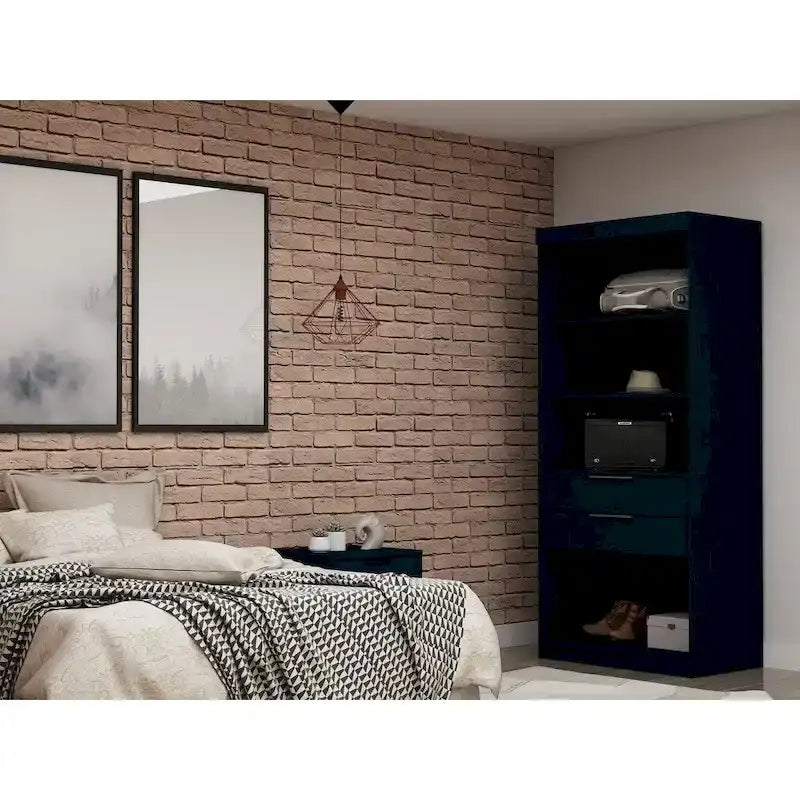 Mulberry Open 1 Sectional Modern Armoire Wardrobe Closet