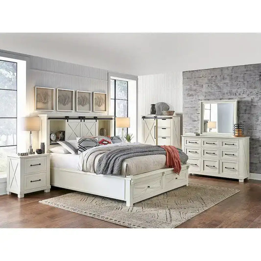 Simply Solid Shanna Solid Wood Storage Platform Bed