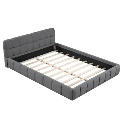 Upholstered Platform Bed with Thick Fabric