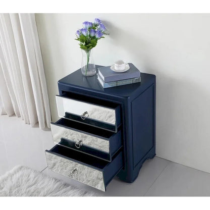3-Drawer Mirrored Accent Chest