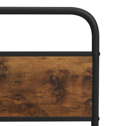 Moasis Metal Platform Bed Frame with Wooden Headboard
