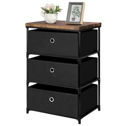 3 Drawers Nightstands Dresser for Bedroom Closet Nursery Dormitory Living Room