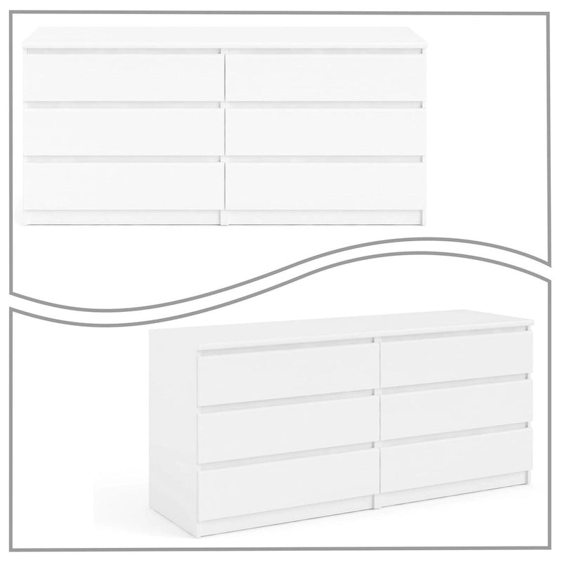 Minimalist Design Wooden Storage Dresser with Six Drawers