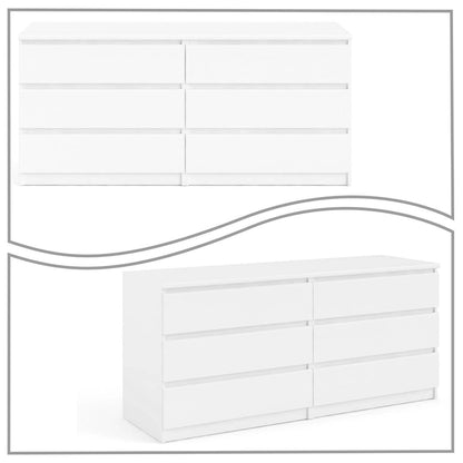 Minimalist Design Wooden Storage Dresser with Six Drawers