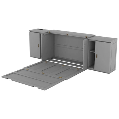 QW Full Size Murphy Bed with Shelves