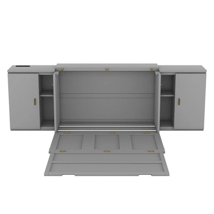 QW Full Size Murphy Bed with Shelves