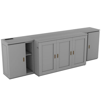 QW Full Size Murphy Bed with Shelves