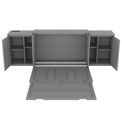 QW Full Size Murphy Bed with Shelves