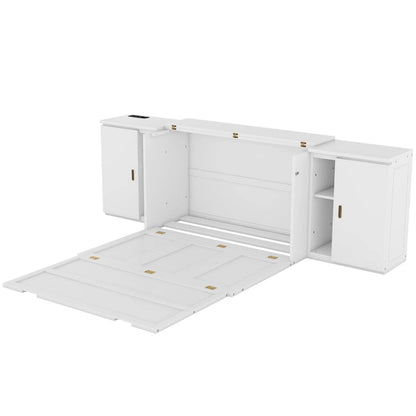 QW Full Size Murphy Bed with Shelves
