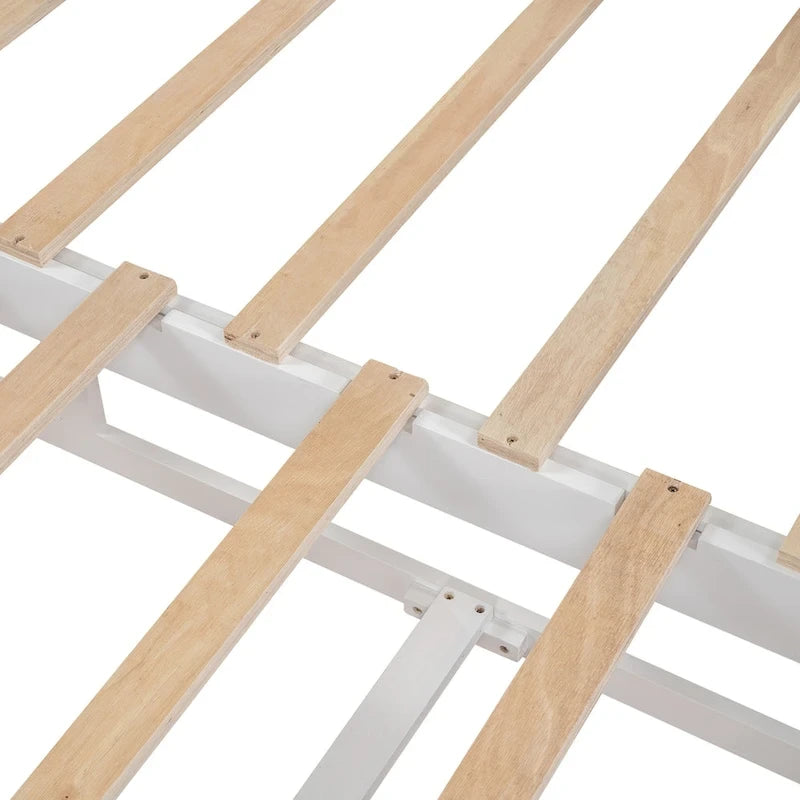 Wooden Daybed with Trundle Bed and Two Storage Drawers