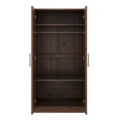Wooden Wardrobe Armoire with 3 Storage Shelves by Harper&Bright Designs