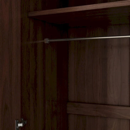 Wooden Wardrobe Armoire with 3 Storage Shelves by Harper&Bright Designs