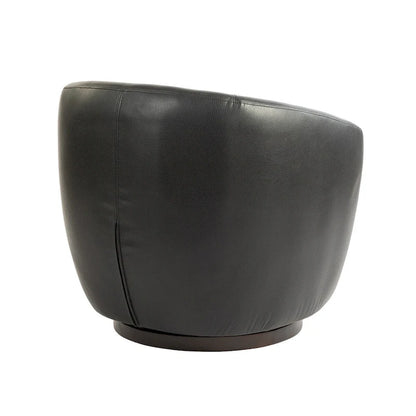 Upholstered Swivel Barrel Armchair with Storage Modern Living Room Side Chair for Bedroom, Office, Reading Spaces- PU