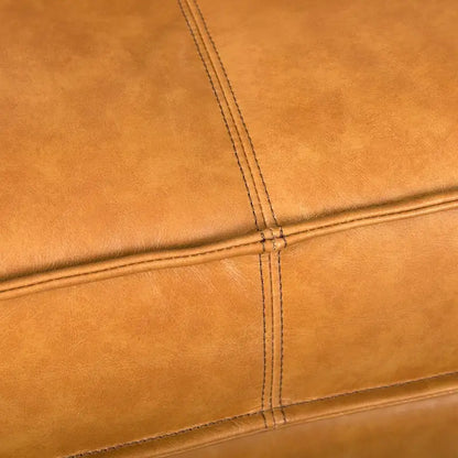 D'Arcy Tan Leather Chaise Sectional - 72.8L x 39.4W x 33.9H