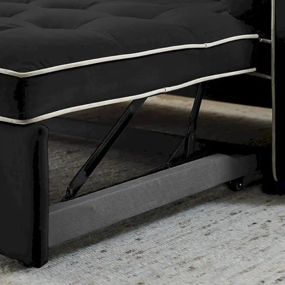 Modern 55.5 Velvet Pull-Out Adjustable Sofa Bed with Side Pockets