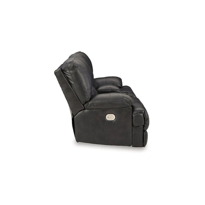 Signature Design by Ashley Mountainous Black Power Reclining Loveseat - 82W x 42D x 42H