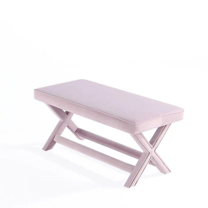 Manhattan Comfort Abigail Mid-Century Modern Velvet Upholstered Bench
