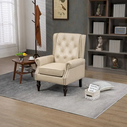 Wood Frame Armchair Modern Accent Chair Lounge Chair for Living Room - 29.33 x31.50x 39.37