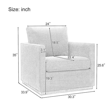 Mid Century Modern Swivel Accent Chair Armchair for Living Room