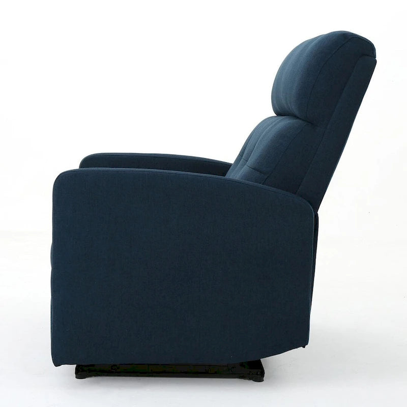 Modern Fabric Double Seat Recliner Chair with Plush Cushions by Christopher Knight Home
