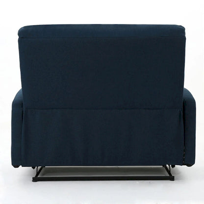 Modern Fabric Double Seat Recliner Chair with Plush Cushions by Christopher Knight Home