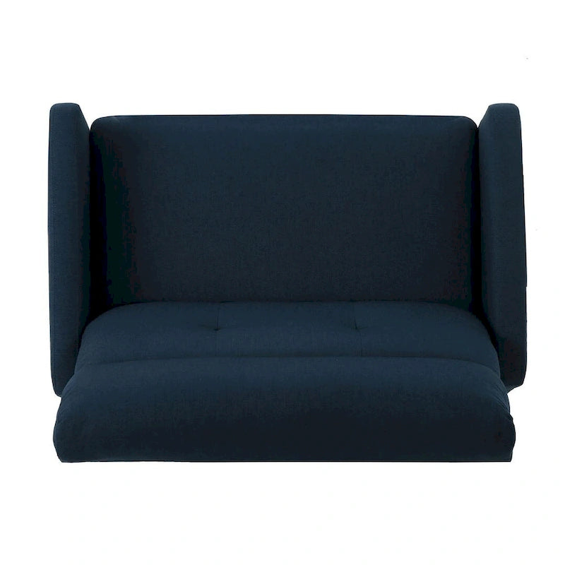 Modern Fabric Double Seat Recliner Chair with Plush Cushions by Christopher Knight Home