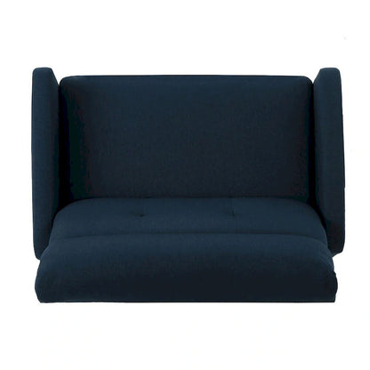 Modern Fabric Double Seat Recliner Chair with Plush Cushions by Christopher Knight Home