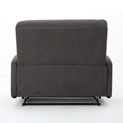 Modern Fabric Double Seat Recliner Chair with Plush Cushions by Christopher Knight Home