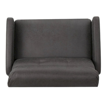 Modern Fabric Double Seat Recliner Chair with Plush Cushions by Christopher Knight Home