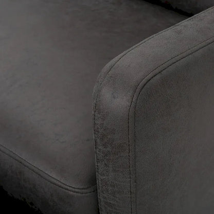 Modern Fabric Double Seat Recliner Chair with Plush Cushions by Christopher Knight Home