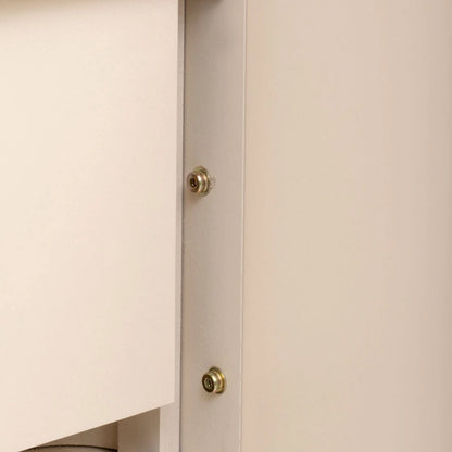 Unique Retro Silhouette Console Table with Open Style, Two Top Drawers