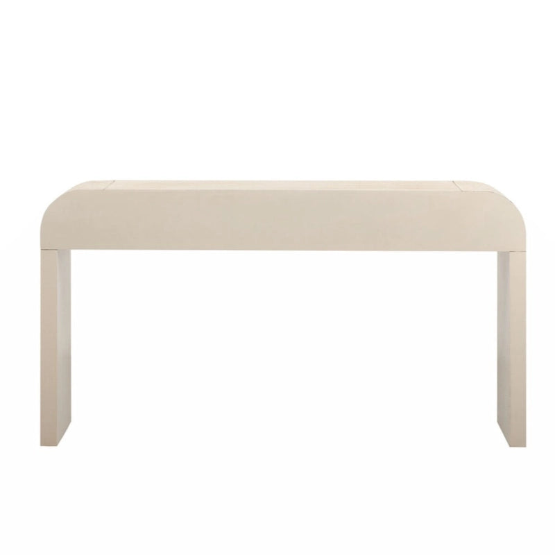 Unique Retro Silhouette Console Table with Open Style, Two Top Drawers