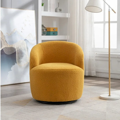 Teddy Fabric Swivel Accent Armchair Barrel Chair