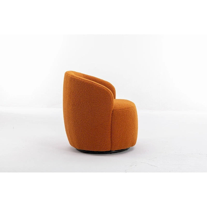 Teddy Fabric Swivel Accent Armchair Barrel Chair